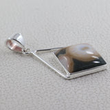 Ocean Jasper Triangle Silver Pendant