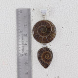 925 Starling Silver Ammonite Fossil Pendant