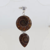 925 Starling Silver Ammonite Fossil Pendant