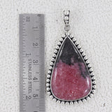 Rhodonite Gemstone Silver Pendant