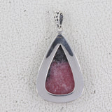 Rhodonite Gemstone Silver Pendant