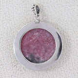 Rhodonite Gemstone Silver Pendant