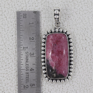 Pink Rhodonite Sterling Silver Pendants