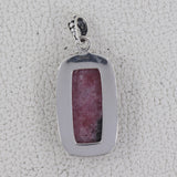 Rhodonite Gemstone Silver Pendant