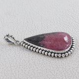 Rhodonite Gemstone Silver Pendant