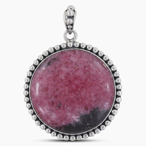 925 Sterling Silver Rhodonite Pendants