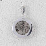 925 Silver Black Dot Quartz Pendant