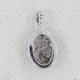 925 Silver Black Dot Quartz Pendant