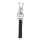 925 Silver Pencil Shaped Tourmaline Pendant