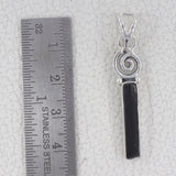 925 Silver Pencil Shaped Tourmaline Pendant