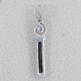 925 Silver Pencil Shaped Tourmaline Pendant