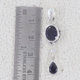 Natural Blue Topaz 925 Sterling Silver Pendant