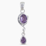 925 Sterling Silver Blue Topaz Pendants