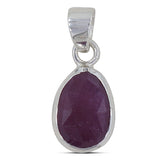 925 Sterling Silver Ruby Pendant