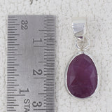 925 Sterling Silver Ruby Pendant