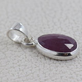 925 Sterling Silver Ruby Pendant