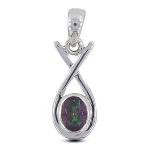925 Sterling Silver Mystic quartz Pendant