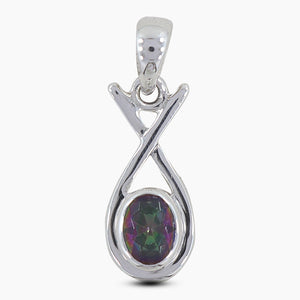925 Sterling Silver Mystic quartz Pendants