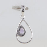 Pear Shape Amethyst Silver Designer Pendant