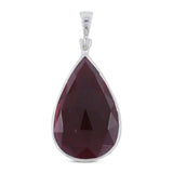 925 Sterling Silver Garnet Pendant