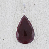 925 Sterling Silver Garnet Pendant