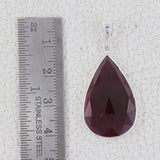 925 Sterling Silver Garnet Pendant