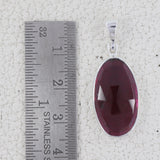 925 Sterling Silver Garnet Pendant