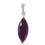 925 Sterling Silver Garnet Pendant