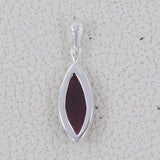 925 Sterling Silver Garnet Pendant