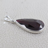 925 Sterling Silver Garnet Pendant