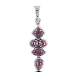 925 Sterling Silver Garnet Pendant