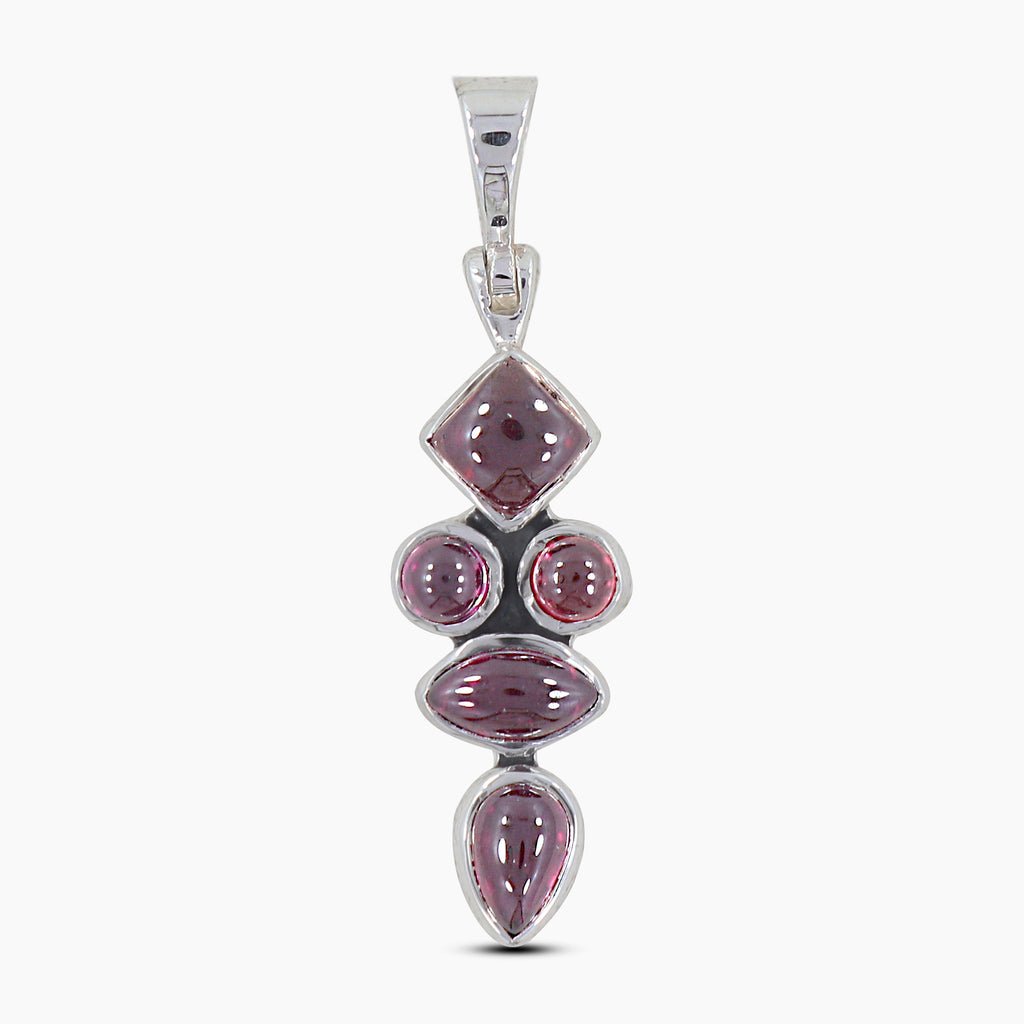 925 Sterling Silver Garnet Pendants