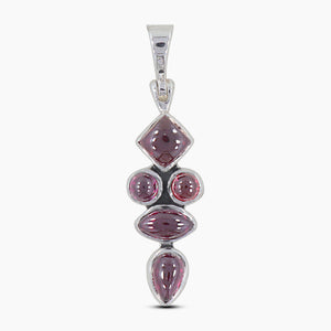 925 Sterling Silver Garnet Pendants