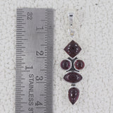 925 Starling Silver Garnet Pendant