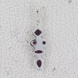 925 Starling Silver Garnet Pendant