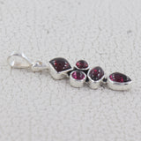 925 Starling Silver Garnet Pendant