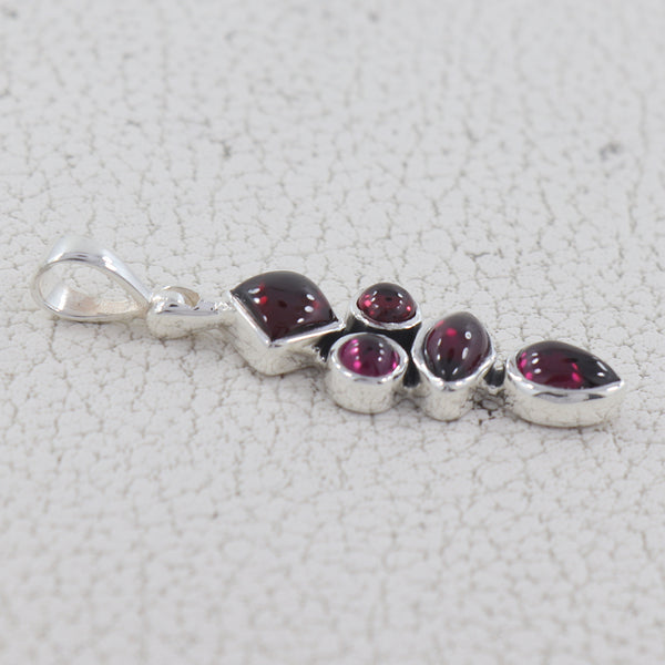 925 Sterling Silver Garnet Pendant