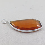 Natural Glass Sterling Silver Handmade Pendant