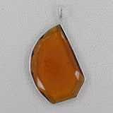 Natural Glass Sterling Silver Handmade Pendant