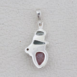 Silver Ruby With Multitone Pendant