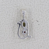 Multi Tourmaline Silver Pendant