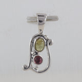 Multi Tourmaline Silver Pendant