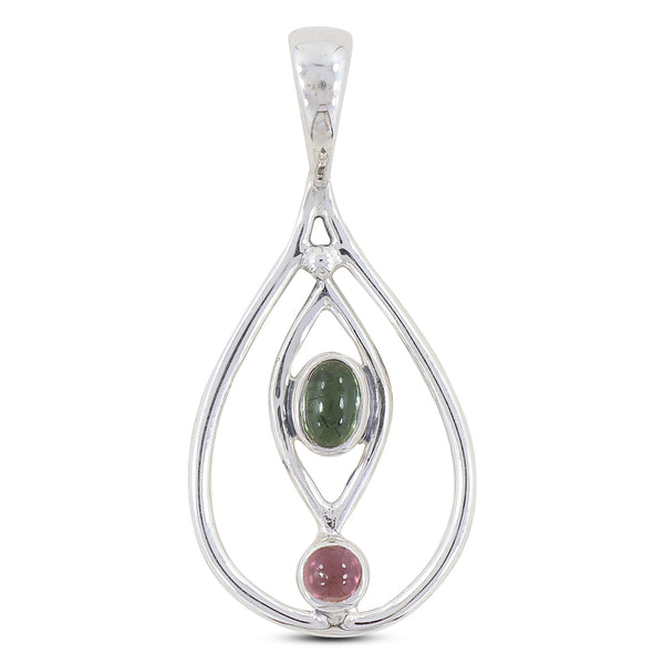 925 Sterling Silver Tourmaline Pendant