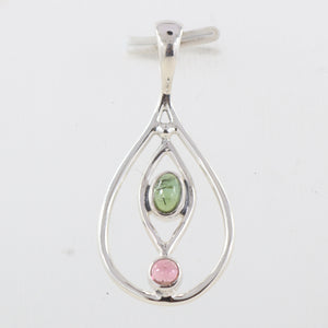 925 Sterling Silver Tourmaline Pendant