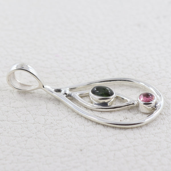 925 Sterling Silver Tourmaline Pendant