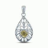 925 Sterling Silver Citrine Pendant