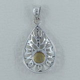 Beautiful Citrine Gemstone Pendant In 925 Sterling Silve