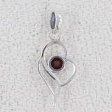 Amethyst Cut Round Silver Pendant