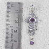 925 Starling Silver Garnet Pendant