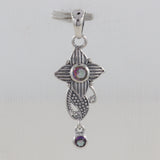 925 Starling Silver Garnet Pendant